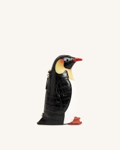 Pia Penguin Crossbody Bag - Black/White