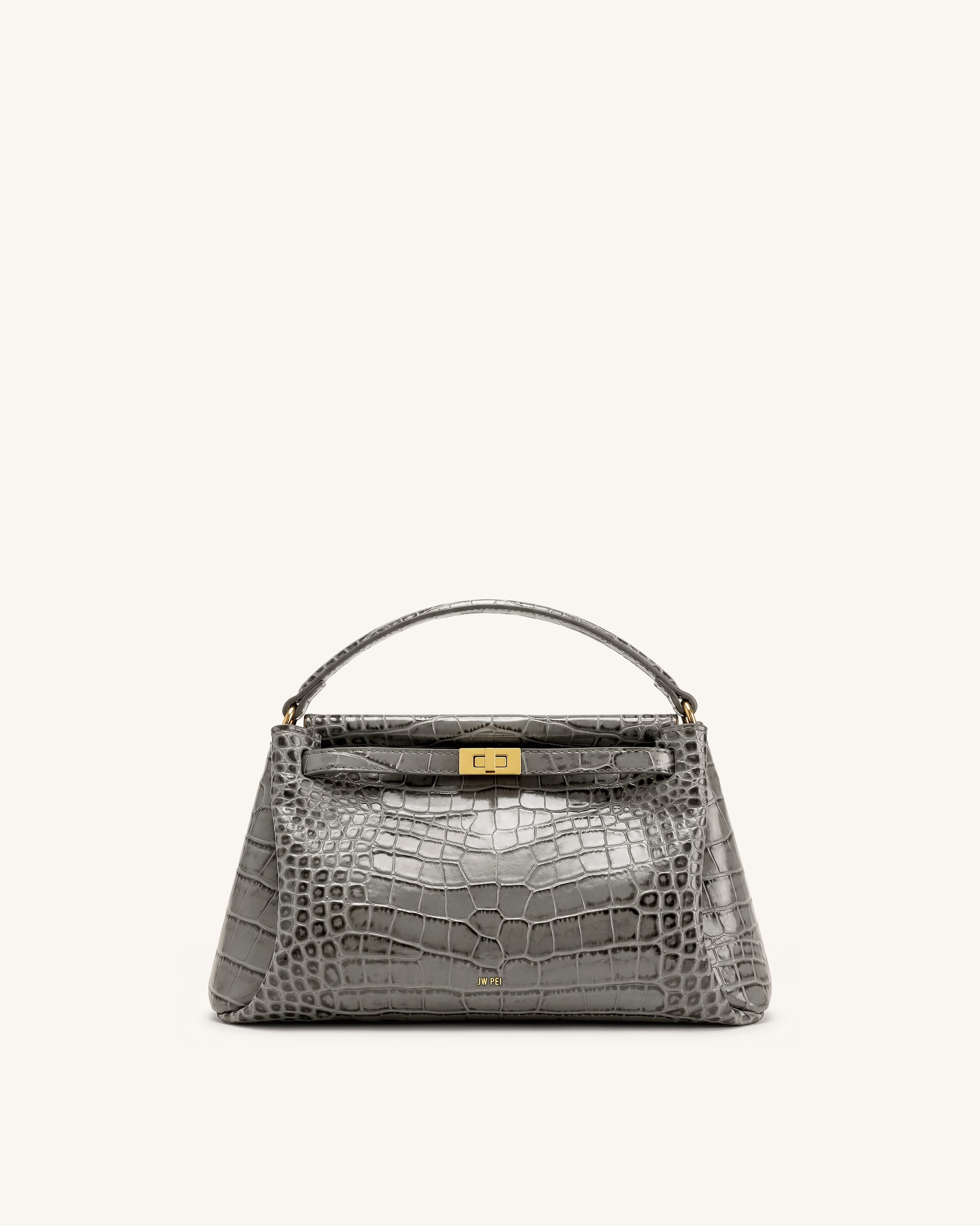 Carmen Top Handle Bag - Grey Croc