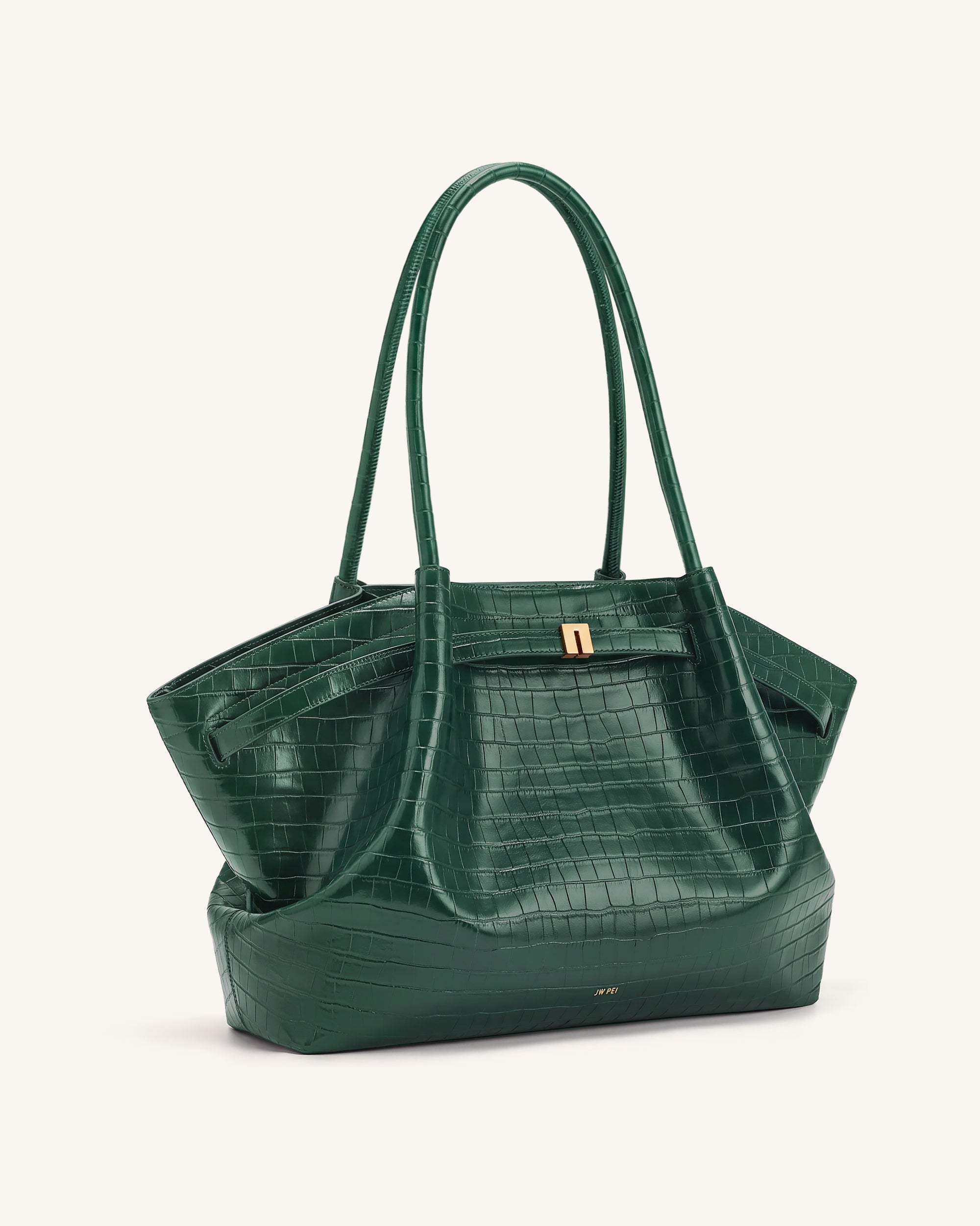 Hana Large Tote Bag - Green Croc - Image 2