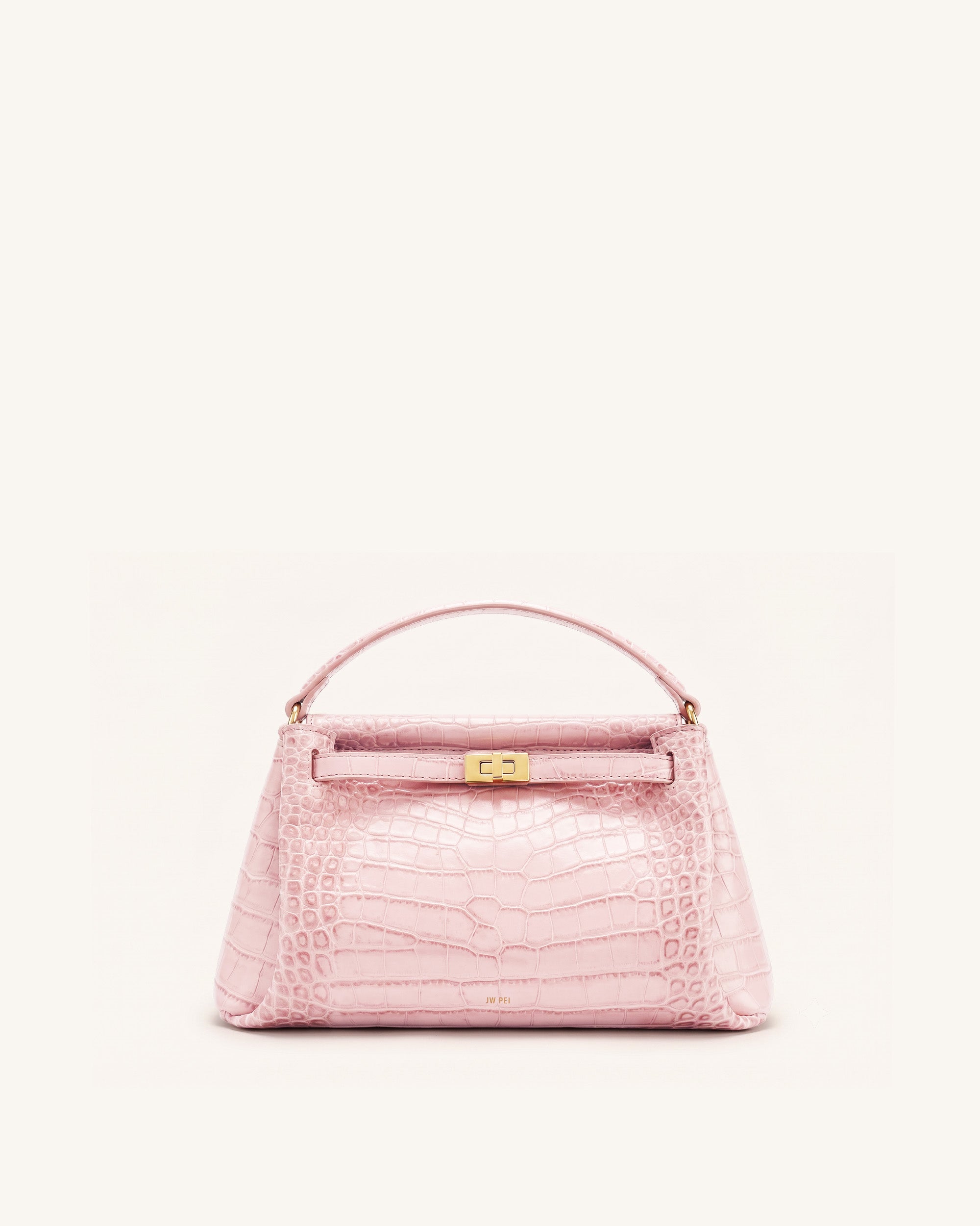 Carmen Top Handle Bag - Pink Croc