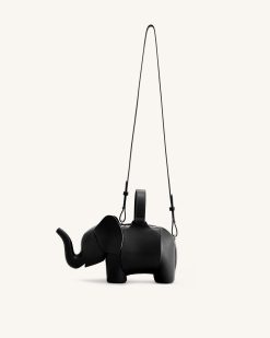 Alternative view of Claire Elephant Shaped Handbag - Black