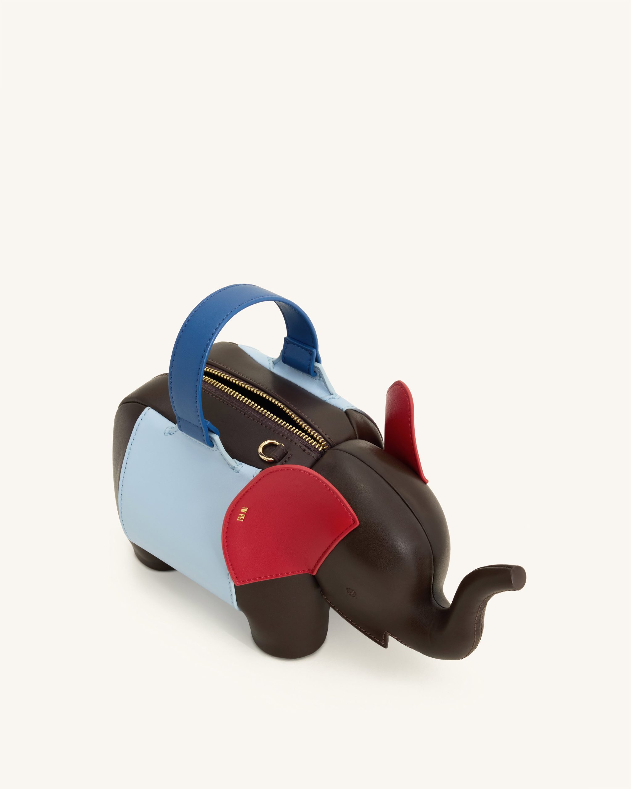 Claire Elephant Shaped Handbag - Dark Brown/Blue - Image 4