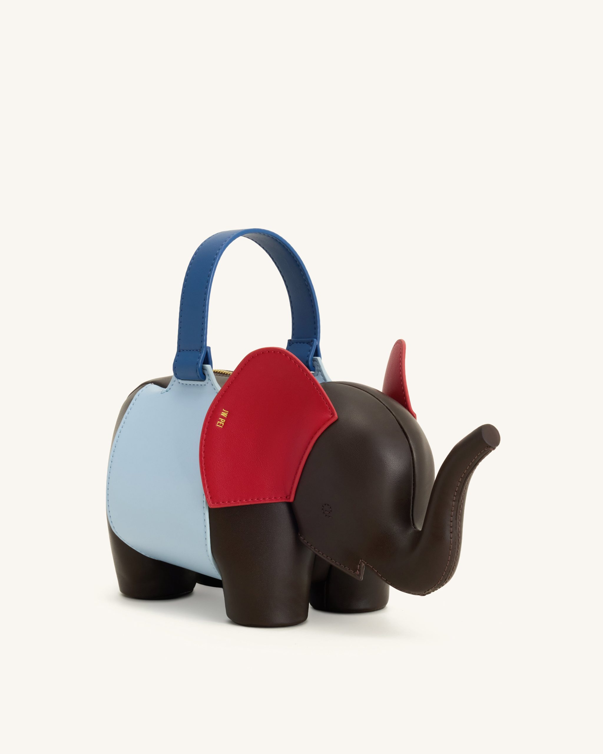 Claire Elephant Shaped Handbag - Dark Brown/Blue - Image 3