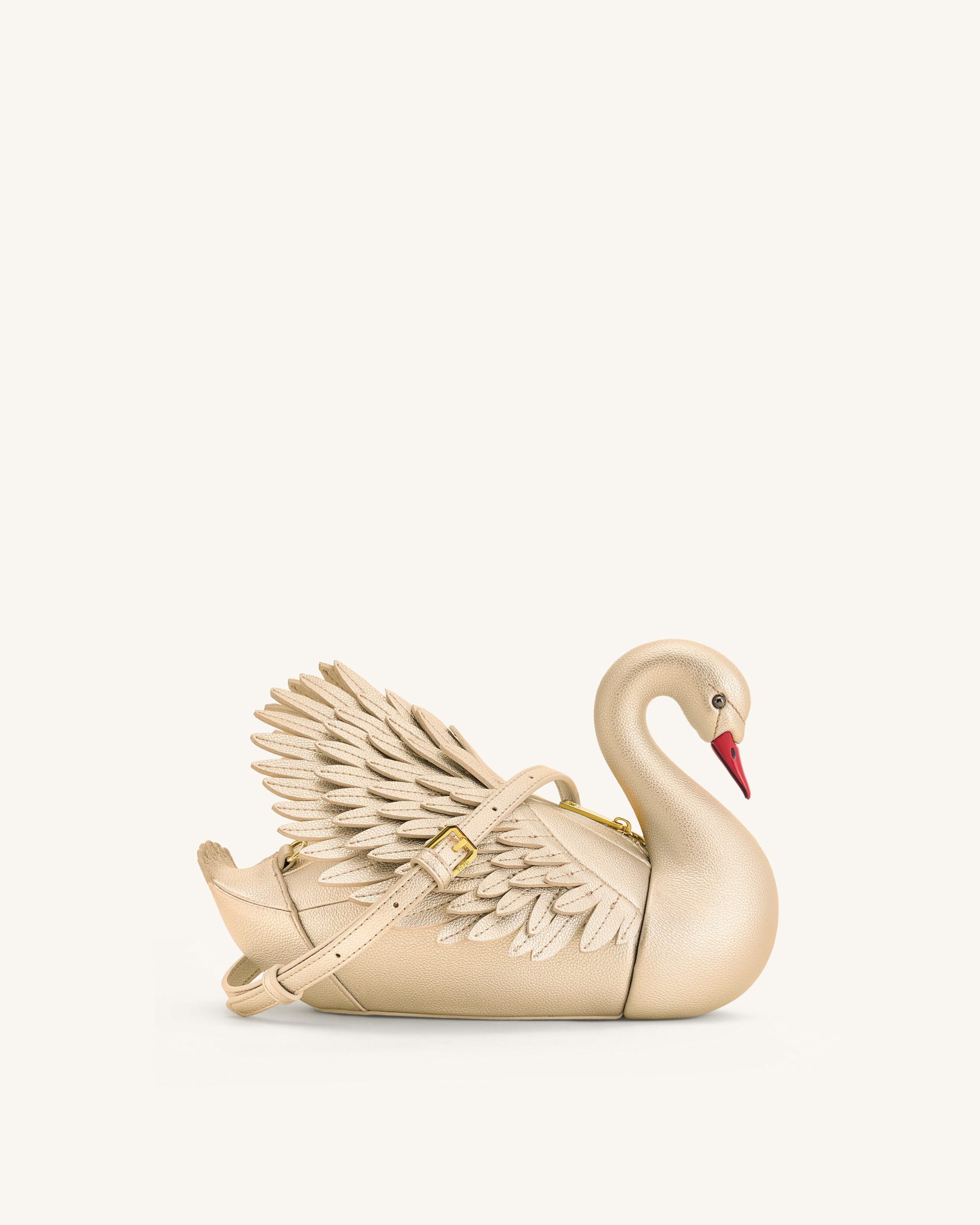 Alani Swan Shaped Crossbody Bag - Gold