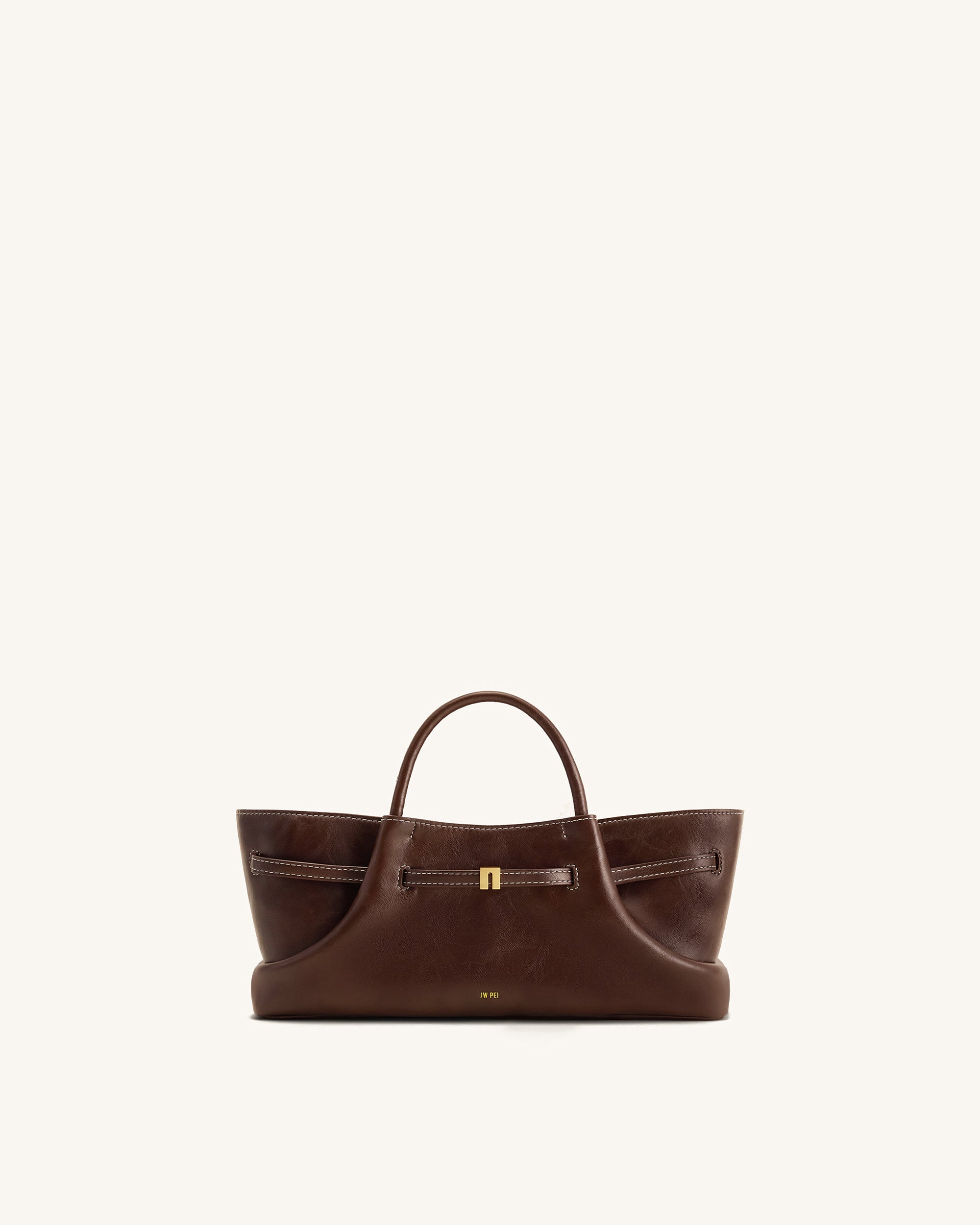 Maeve Dachshund Metal Charm Tote Bag - Dark Brown - Image 3