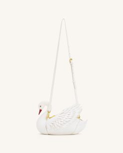 Alternative view of Alani Swan Shaped Crossbody Bag - White
