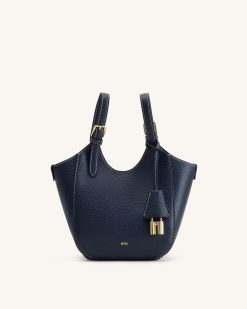 Ines Padlock Tote Bag - Navy