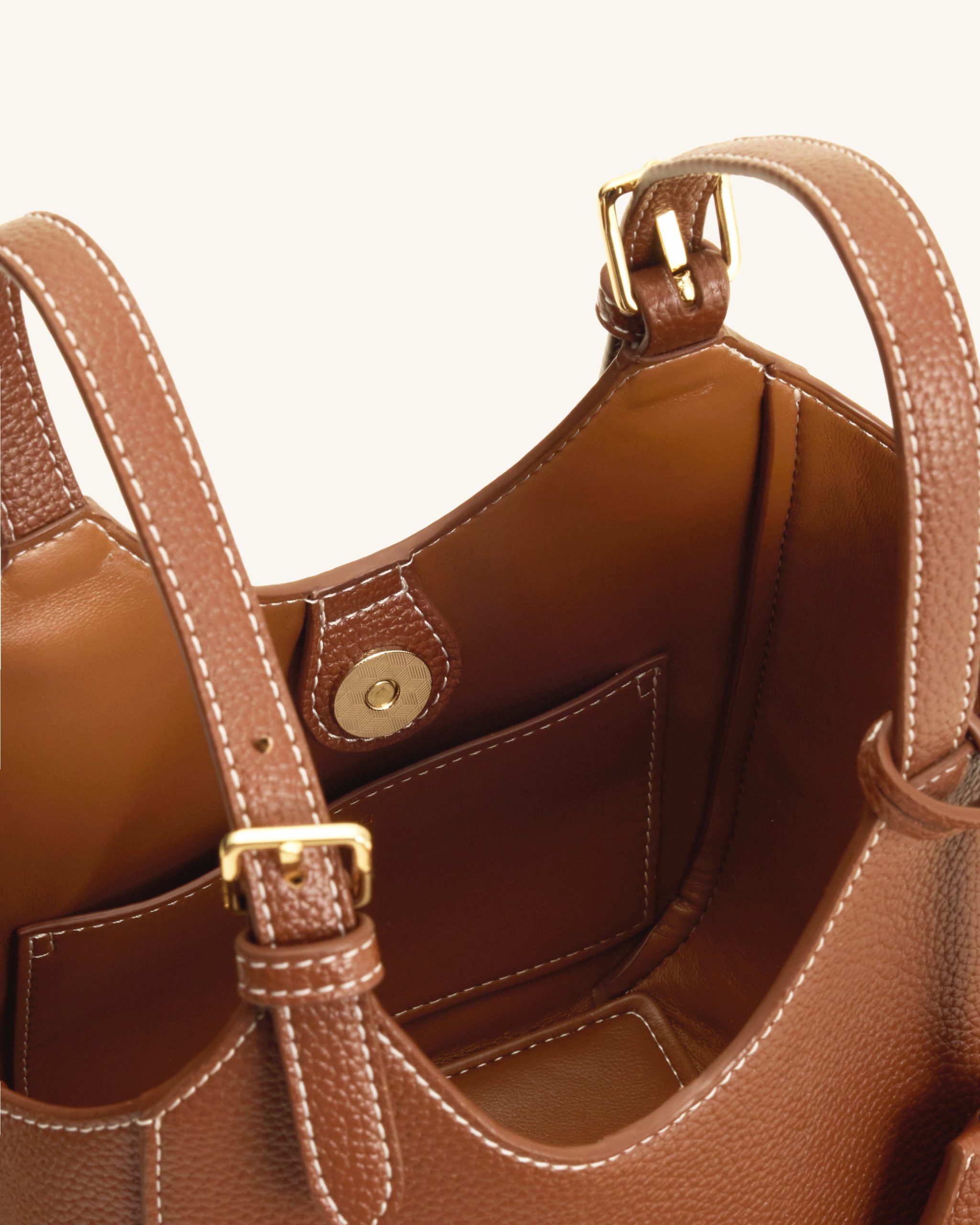 Ines Padlock Tote Bag - Chocolate Brown - Image 7