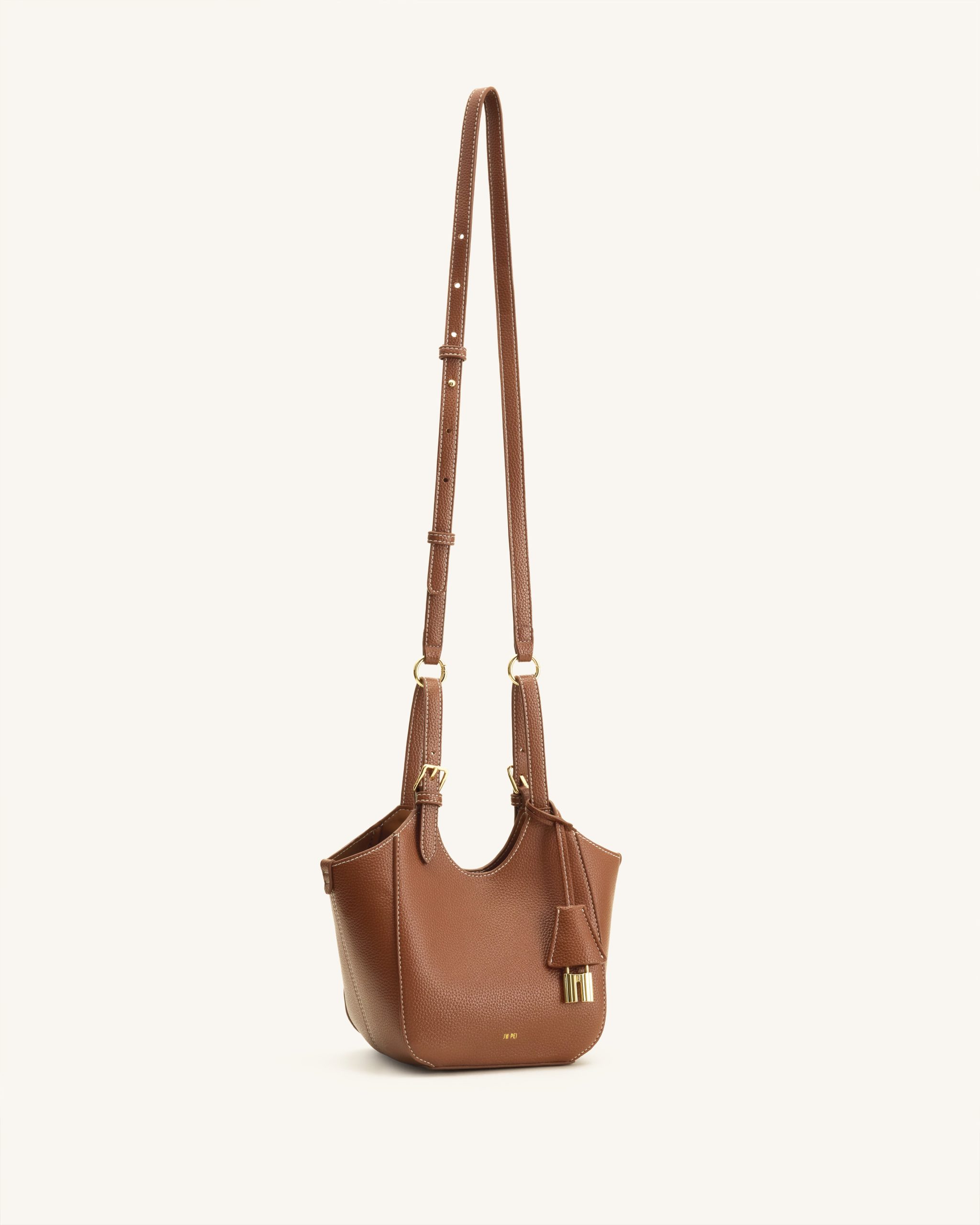Ines Padlock Tote Bag - Chocolate Brown - Image 2
