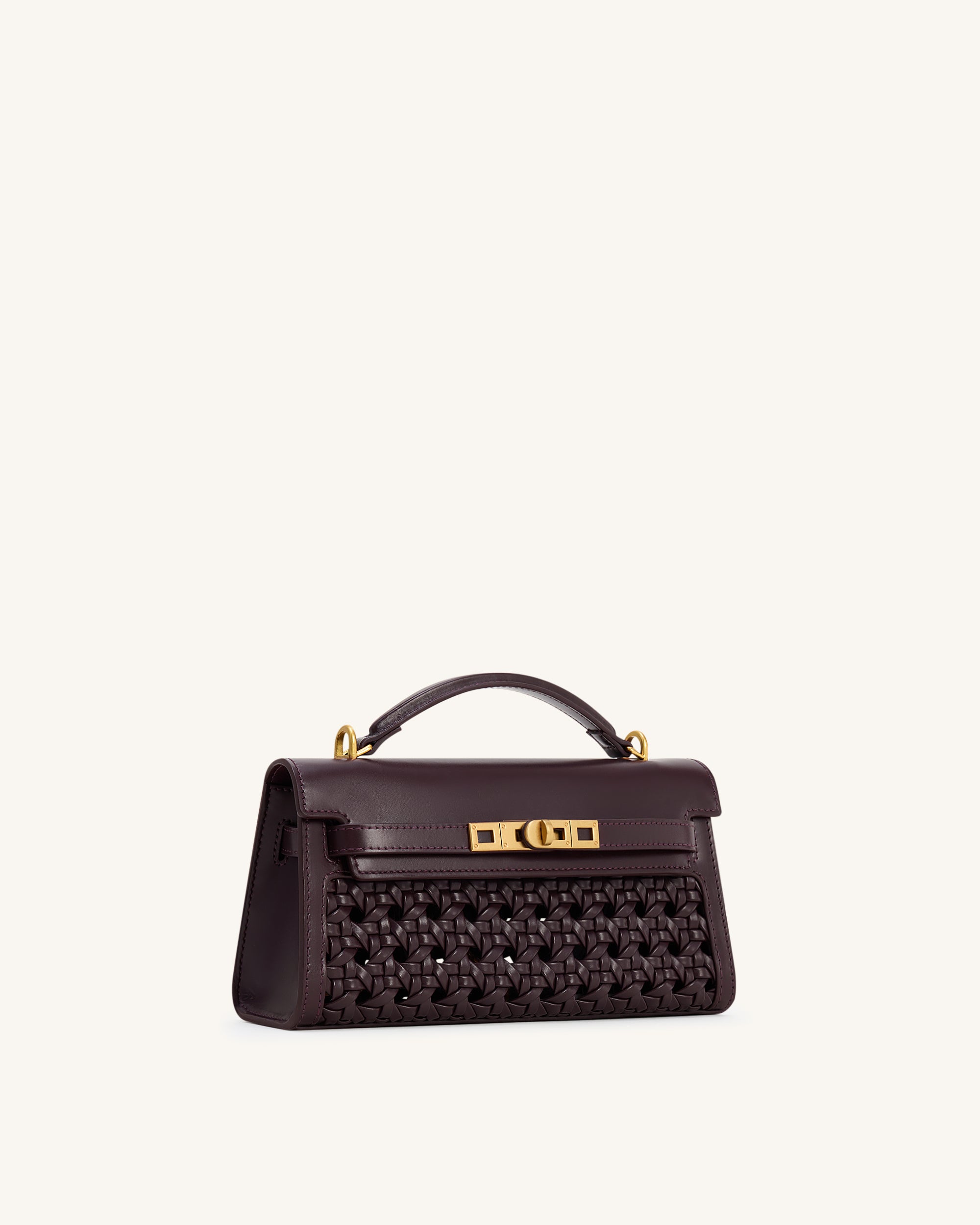 Noor Top Handle Bag - Dark Red - Image 2