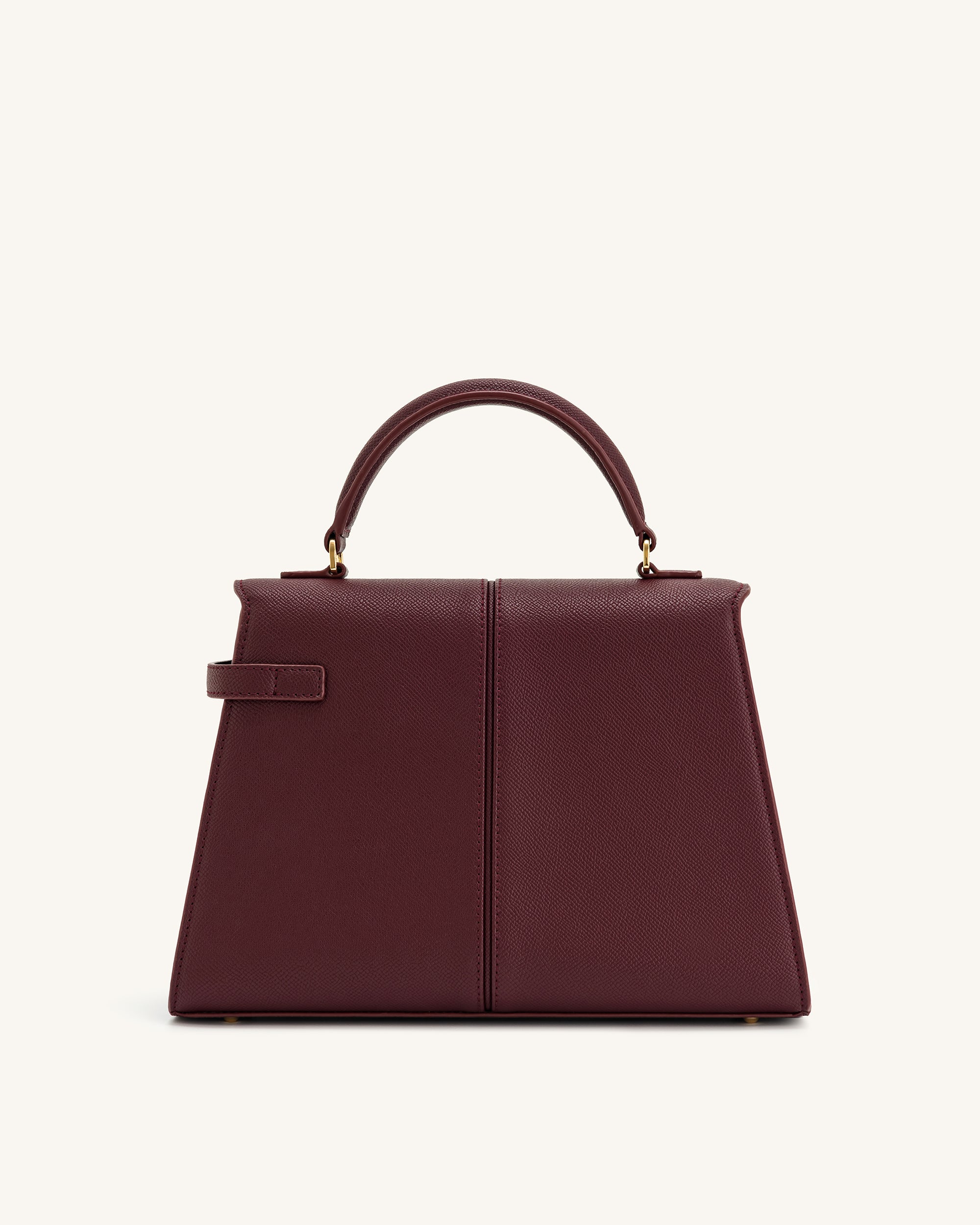 Elise Large Top Handle Bag - Claret - Image 4
