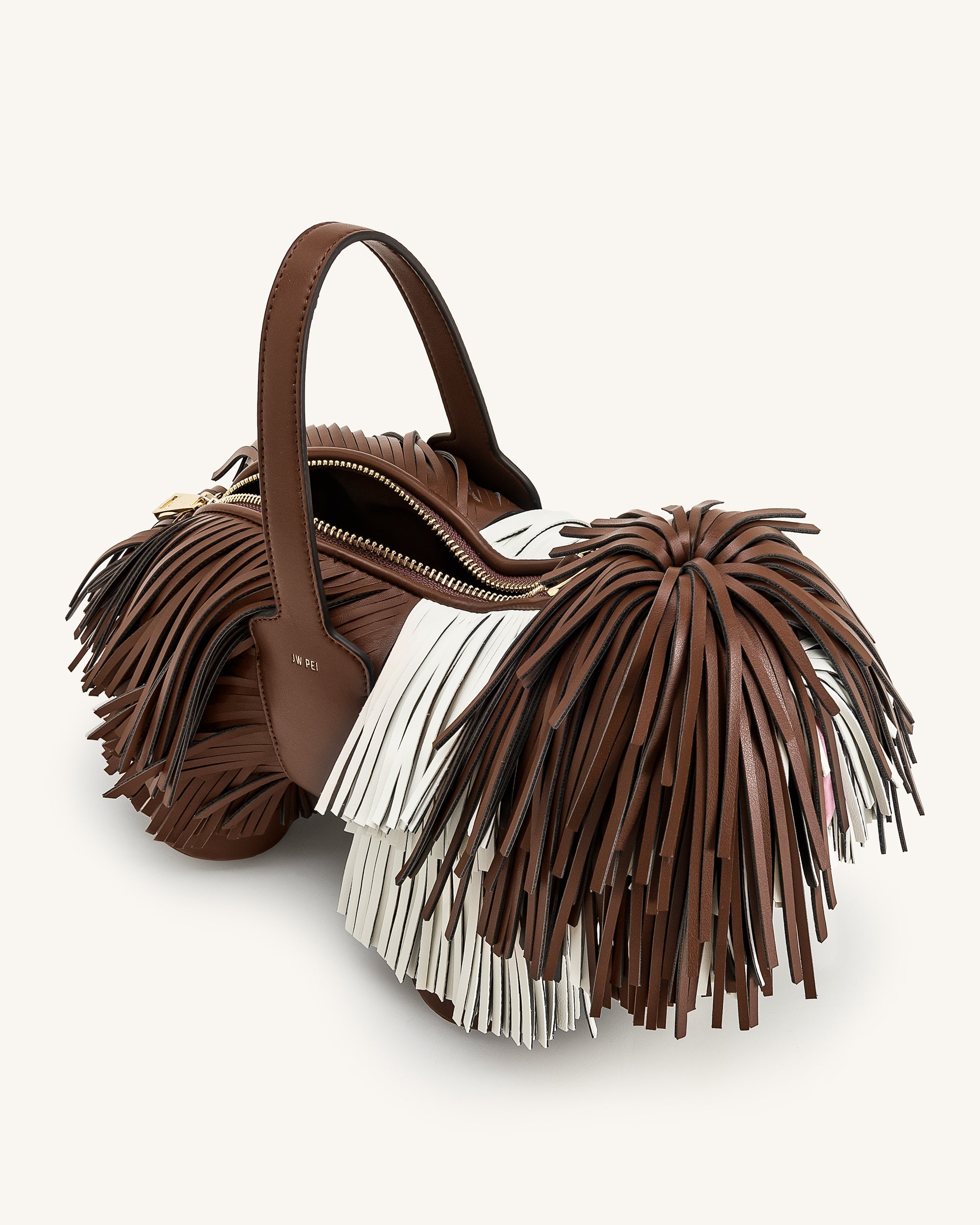 Nita Puppy Shape Handbag - Caramel Brown - Image 4