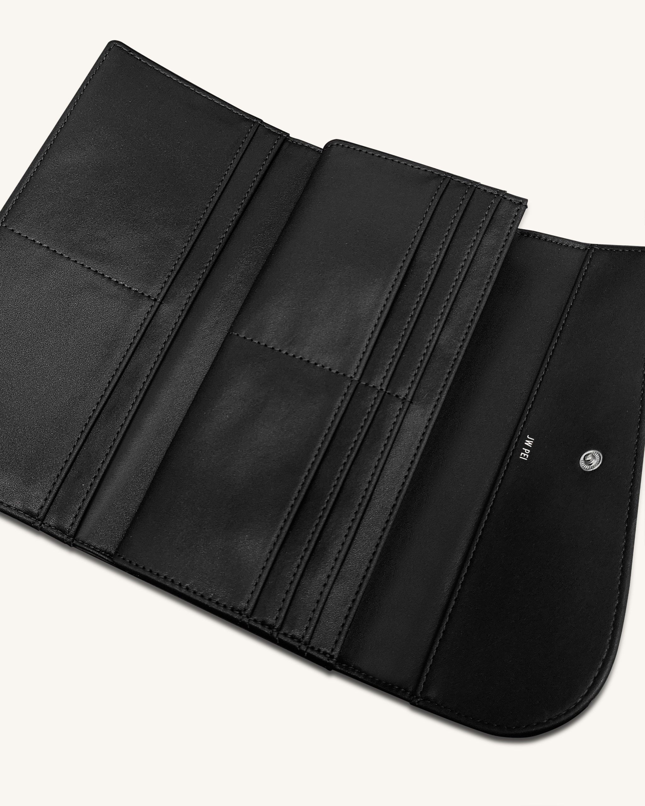 Seren Flap Long Wallet - Black - Image 4