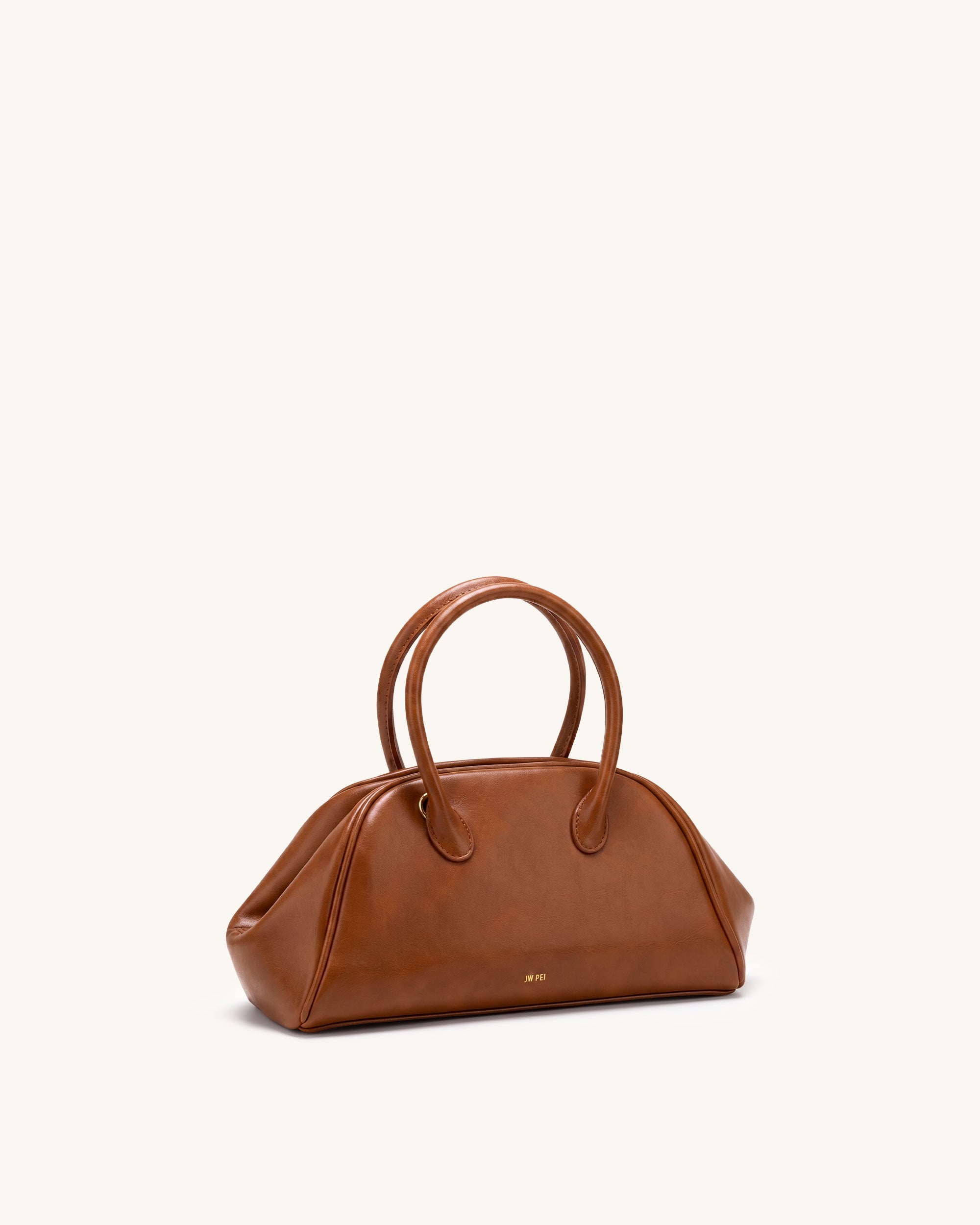 Veda Vintage Finish Bowler Bag - Saddle Brown - Image 2