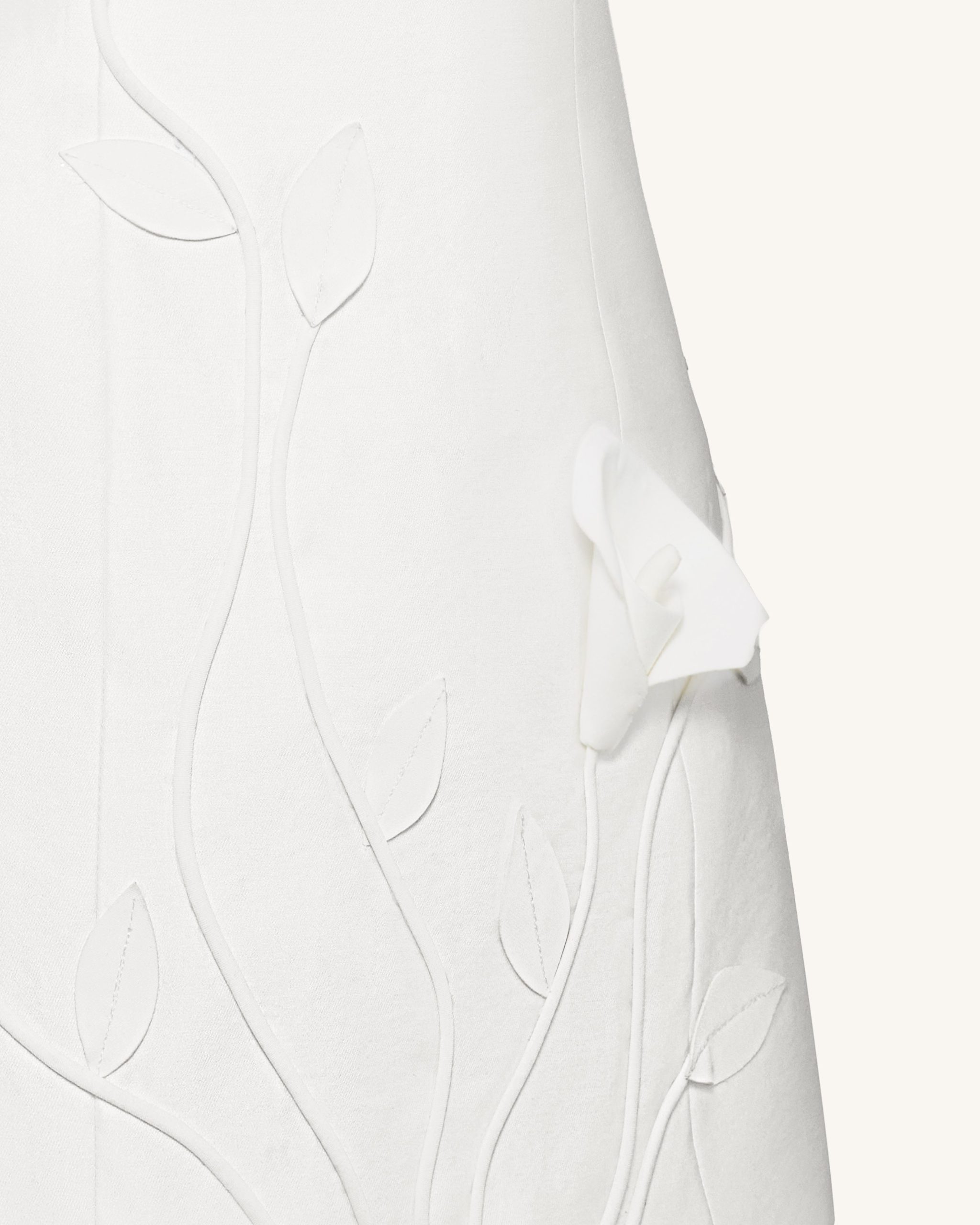 3D Vine Floral Strapless Mini Dress - White - Image 5