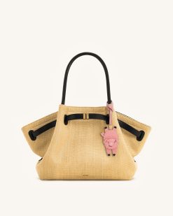 Alternative view of Playful Pig Bag Charm - Pink