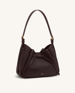 Alternative view of Mabel Soft Bow Shoulder Bag - Dark Brown