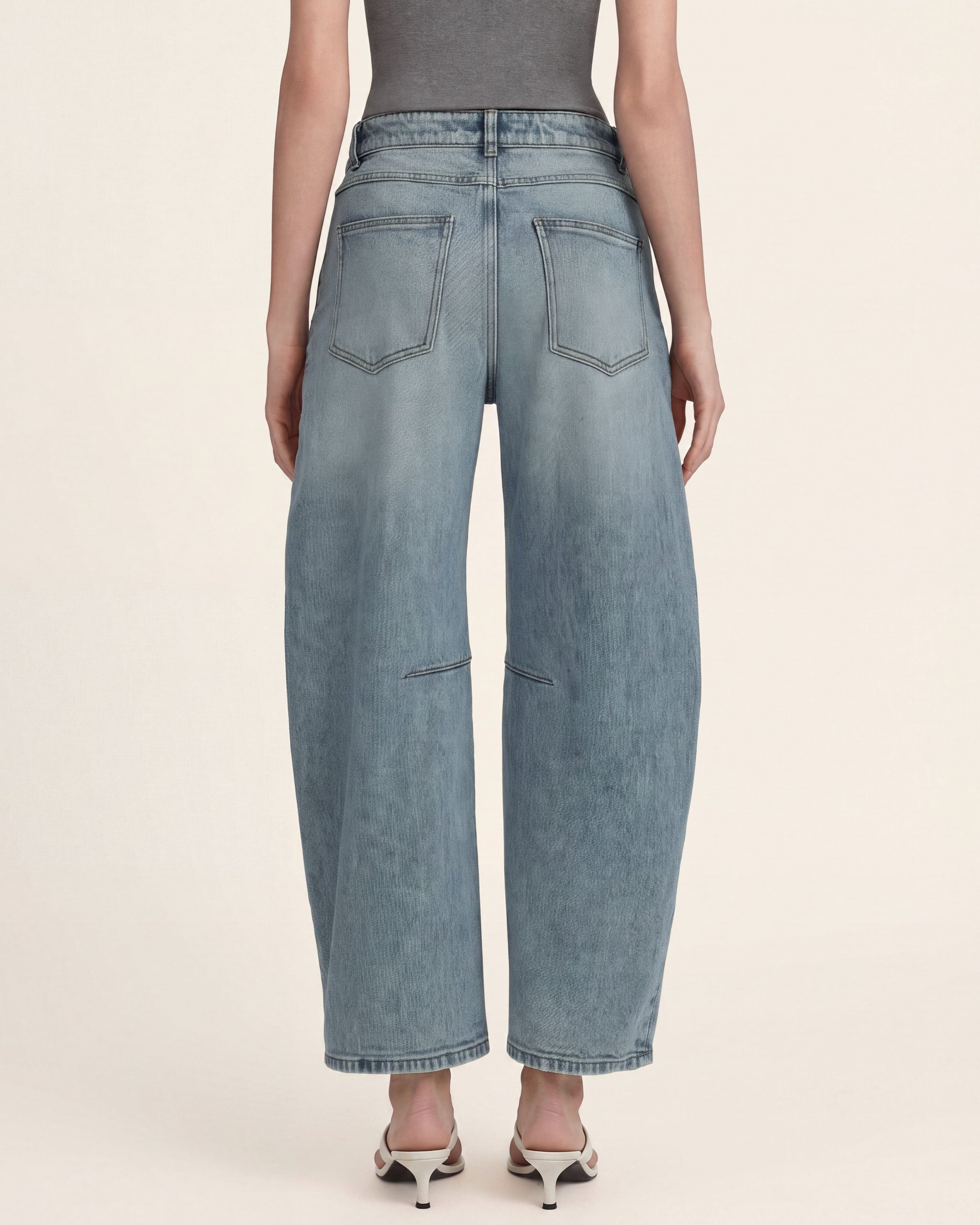 The Meadow Pearl Daisy Barrel Jeans - Clear Sky Thinking - Image 2